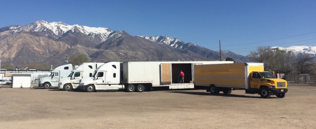 The Alpha Fleet with the beautiful Wasatch Mountains in the background.