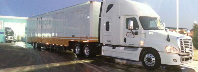 Freshly washed tractor & trailer ready to move locally or across the country.